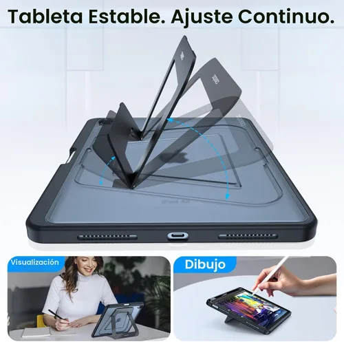 Miniatura 3 de Fintie Funda a prueba de golpes para iPad Air de 11 pulgadas M4/M3/M2 (2026/2025/2024), iPad Air de 5ª/4ª generación (2022/2020) de 10.9 pulgadas