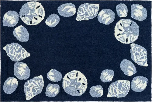 Miniatura 37 de Liora Manne CAPR5163633 - Alfombra costera para interiores y exteriores, color azul marino, 2 pies x 5 pies Cuerdas Navy