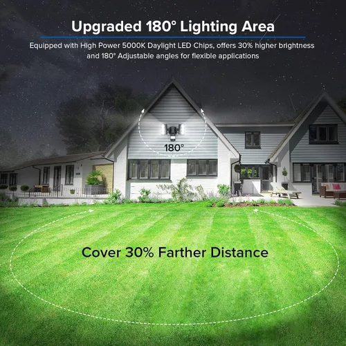 Miniatura 2 de SANSI Luces Exteriores con Sensor de Movimiento de 28W 3500LM, Reflectores Exteriores con Sensor de Movimiento, Luces de Seguridad Detector con 4