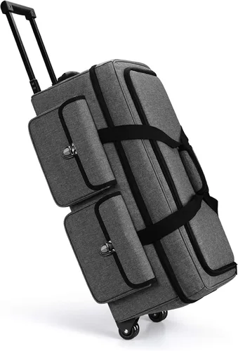 Yarwo Rolling Craft - Bolsa de mano con ruedas compatible con Cricut Maker 4, Maker 3, Explore 5, Explore 4, Explore 3, Cameo 4/5, funda de Gris