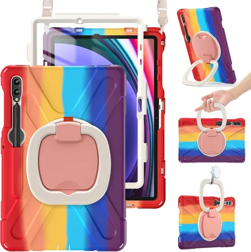 Miniatura 11 de BRAECN Funda para Samsung Galaxy Tab S10+/S9 FE+/S9+ Plus de 12.4 pulgadas, funda de silicona resistente con protector de pantalla, soporte para S