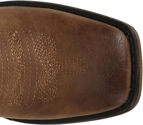 Miniatura 8 de J's.o.l.e Botas vaqueras de punta cuadrada para mujer, de media pantorrilla, con tacón grueso, bordado retro, botas occidentales