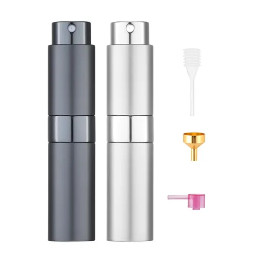 Miniatura 14 de Tekson Atomizador de perfume de viaje de 8ml recargable, mini botella de spray de colonia vacía, pequeño rociador portátil de loción para después