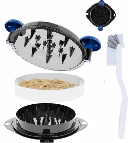 Twist Pro - Trituradora de carne grande para pechuga de pollo, cerdo desmenuzado, carne de res con picos de acero inoxidable mejorados, diseño