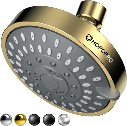 Miniatura 24 de HOPOPRO - Regadera con filtro de alto caudal, 5 modos, fijo de alta presión con filtro, 2 en 1 para agua dura, elimina el 99% de cloro y mejora