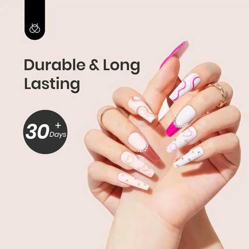 Miniatura 6 de Beetles Esmalte de uñas en gel - Capa base de gel, 15ml, Esmalte de uñas en gel prebondado de larga duración, capa base con lámpara de uñas UV, Capa