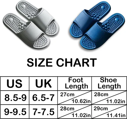 Miniatura 4 de Pantuflas de masaje de reflexología de acupresión para pies planos, fascitis plantar, soporte de arco, sandalias de casa, aumentar la circulación