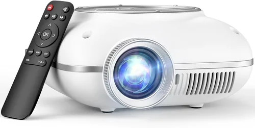 Miniatura 10 de HOMPOW Mini proyector con Bluetooth bidireccional, proyector portátil para uso de cine en casa, compatible con 1080P para interiores/exteriores