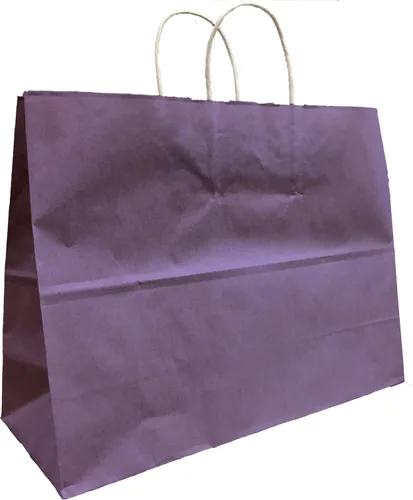 Bolsas moradas, bolsas de papel extra grandes para envolver regalos, (tamaño de la boga, 16 pulgadas de ancho x 12 pulgadas de alto x 6 pulgadas),
