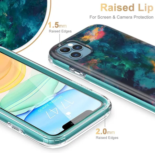 Miniatura 5 de ESDOT - Funda para iPhone 11 Pro Max, con protector de pantalla integrado, funda de grado militar con diseño de moda para mujeres y niñas, funda