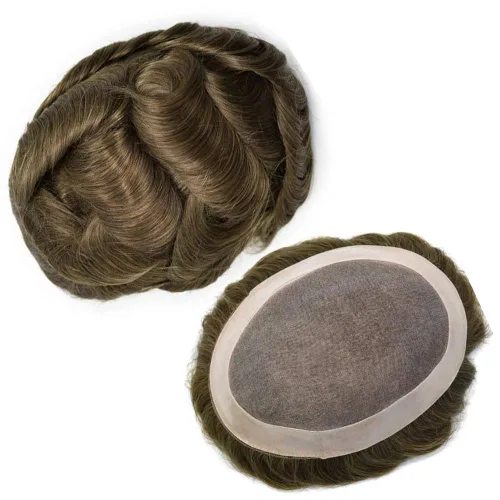 Miniatura 36 de LYRICAL HAIR Toupee - Sistema de cabello de repuesto para hombre, monofilamento fino, monofilamento, peluca de cabello humano de piel duradera