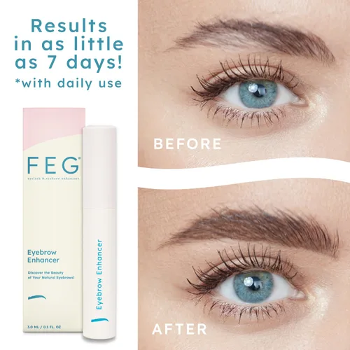 Miniatura 6 de FEG Suero potenciador de cejas para cejas más gruesas Suero natural para mejorar las cejas para crecer y engrosar las cejas Estimula