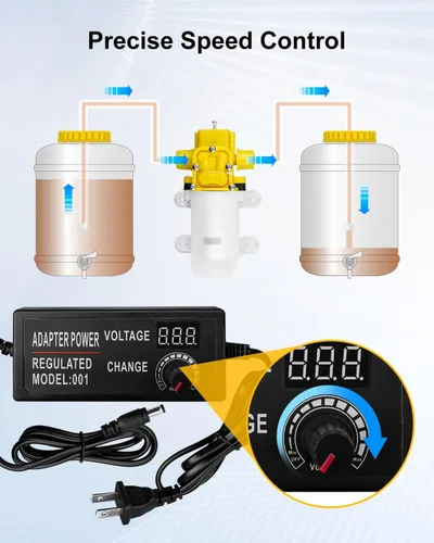 Miniatura 5 de Bomba eléctrica de transferencia de vino para el hogar con regulador de velocidad de 110 V, bombas de bebidas de bajo ruido, bomba de cerveza