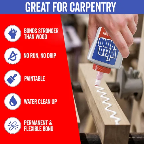 Miniatura 4 de Weldbond Pegamento no tóxico para múltiples superficies que se adhiere a la mayoría de cualquier cosa. Úsalo como pegamento para madera