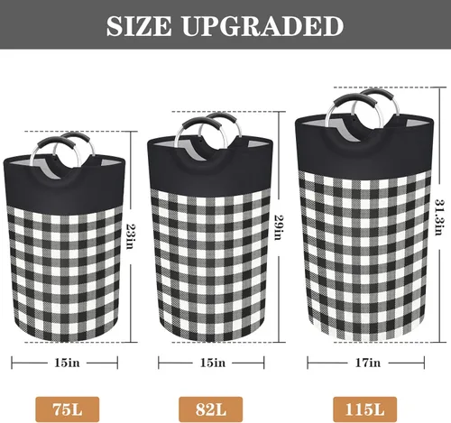 Miniatura 3 de BlissTotes Cesta de lavandería, cesta de ropa sucia, cestas para lavandería, cesta de lavandería para ropa con asas impermeables para almacenamiento