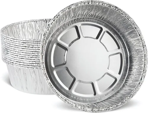 Miniatura 14 de PLASTICPRO - Sartén redonda de aluminio desechable de 7 pulgadas, apta para congelador y horno - Para hornear, cocinar, almacenamiento, asar