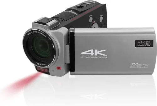 Miniatura 7 de Minolta Videocámara: 4K Ultra HD, fotos de 30 MP, visión nocturna con LED IR, zoom 16X, lapso de tiempo, antivibración, pantalla táctil, formato