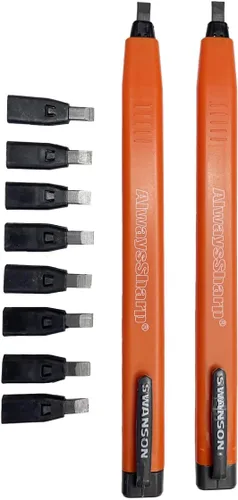 Miniatura 6 de Swanson Tool Co CP216 AlwaysSharp - Lápiz mecánico recargable para carpintero, paquete de dos, con 8 puntas de grafito negro de repuesto adicionales