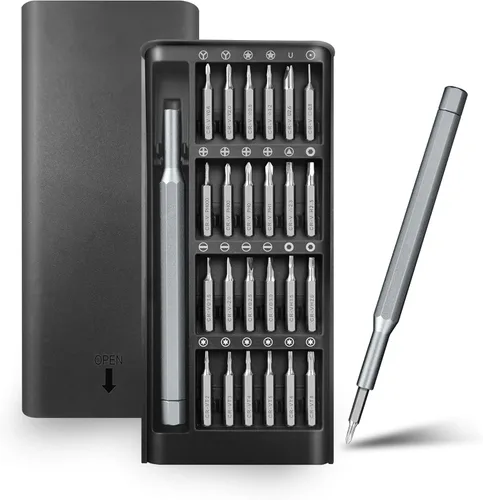Juego de destornilladores magnéticos de precisión profesional 24 en 1, kit de juego de destornilladores pequeños para reparación de electrónicos,