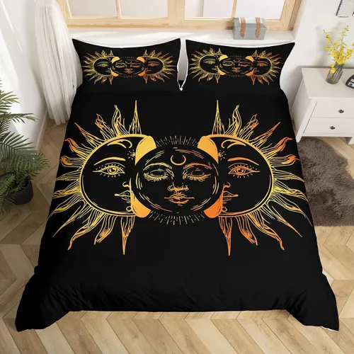 Miniatura 35 de Erosebridal Juego de ropa de cama con diseño de árbol de la vida, tamaño Queen para niños y niñas, diseño bohemio exótico de mariposa, funda