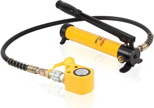 Kit de gato hidráulico de cilindro hidráulico de perfil bajo 10T FPY-10 0.43 pulgadas carrera + CP-180 400cc bomba manual hidráulica manual Kit de