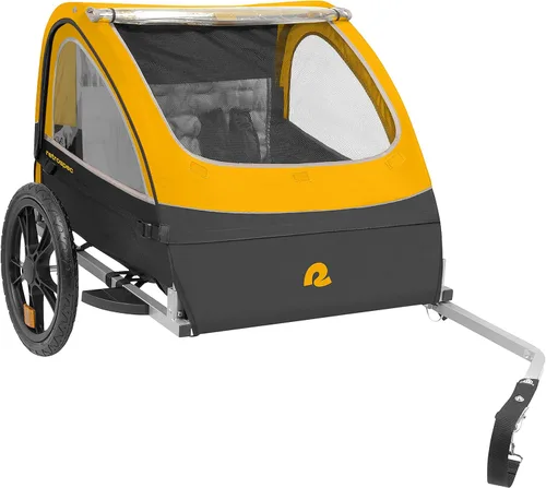 Miniatura 9 de Retrospec Rover - Remolque para bicicleta para niños, individual y doble pasajero, plegable