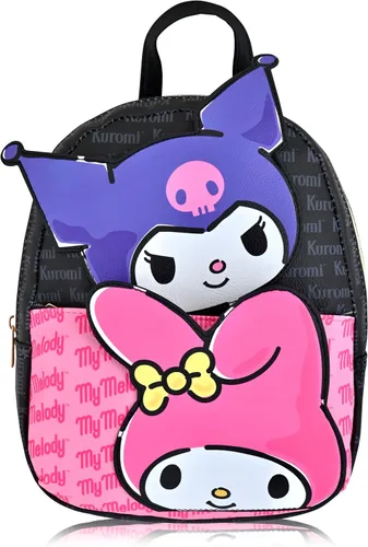 Miniatura 9 de Sanrio Hello Kitty and Friends Kuromi Mochila Mini bolso de piel sintética de 10 pulgadas para mujeres, hombres, unisex, Kuromi, Mochilas Daypack