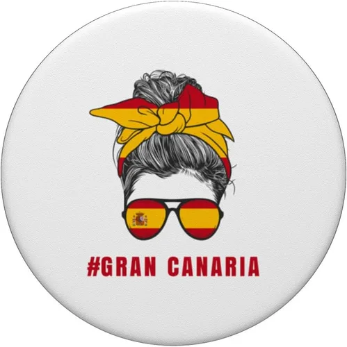 Miniatura 3 de Gran Canaria Spanish Lady Spain Flag PopSockets Adhesive PopGrip