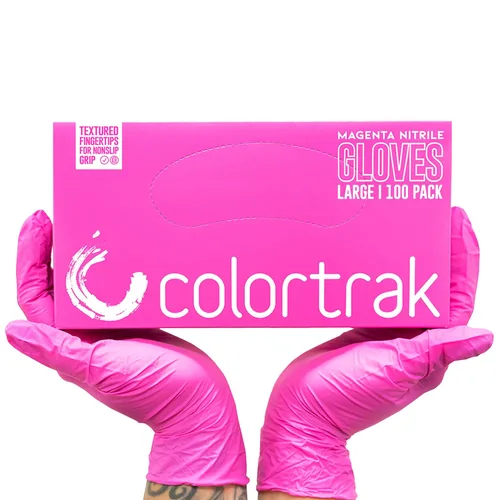Miniatura 26 de Colortrak Luminous Collection - Guantes desechables de nitrilo, color lila escarcha, pequeños, de un solo uso, seguros para alérgicos, sin látex