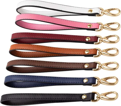 Miniatura 6 de Allzedream - Correa de pulsera de cuero genuino de repuesto para bolso de mano con llave