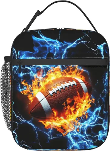 Miniatura 24 de Miaoquhe Lonchera de béisbol para hombres, bolsa de béisbol con bandera estadounidense para mujeres, bolsa de almuerzo para niños, bolsa de almuerzo