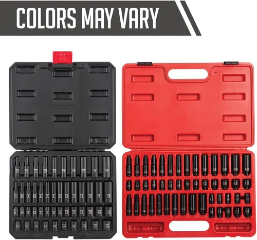 Miniatura 5 de Sunex Tools 1848, juego de llaves de impacto Master Drive de 1/4 pulgada, 48 piezas, SAE/métrico, 3/16 - 9/16 pulgadas, 4 mm - 15 mm