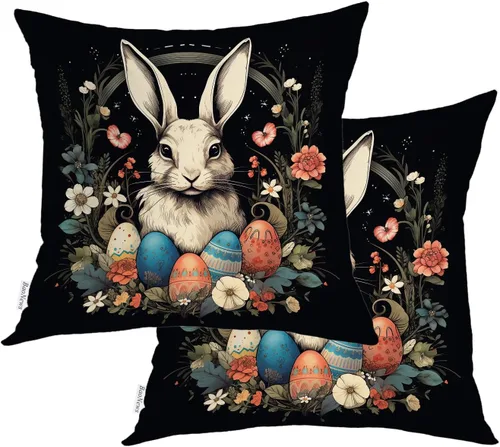 Miniatura 73 de Fundas de almohada con diseño de pinos y pájaros, bayas rojas, hojas de acebo, fondo beige, funda de cojín de mezcla digital, funda de almohada