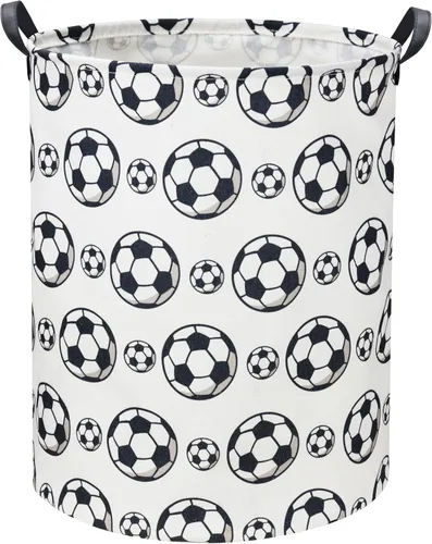 Cesta de fútbol para niños, cesta de fútbol para guardería, lindo contenedor de almacenamiento para niños, organizador de habitación para el hogar