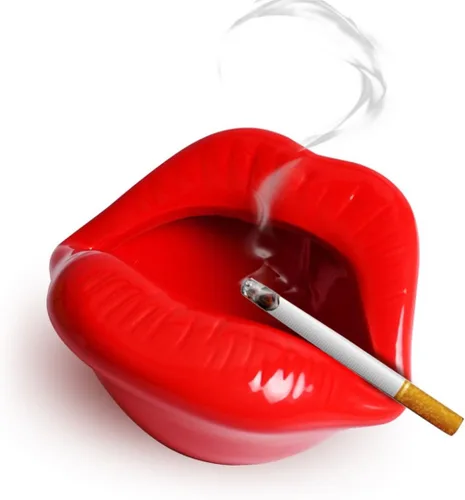 Miniatura 9 de Queenbox Ceniceros de cigarrillos de cerámica creativos con estilo de labios decoraciones caseras de moda