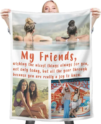 Miniatura 14 de Mantas personalizadas con collage de fotos, mantas personalizadas con texto y imagen, mantas de franela suave, mantas de cama regalo para bebé