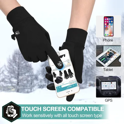 Miniatura 3 de Cevapro Guantes de invierno ligeros para mujeres y hombres con forro para pantalla táctil abrigados para correr hacer senderismo y ciclismo