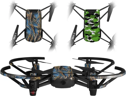 Skin Wrap 2 Pack para DJI Ryze Tello Drone wraptorcamo Grassy Marsh Camo Azul Neón Drone No Incluidas