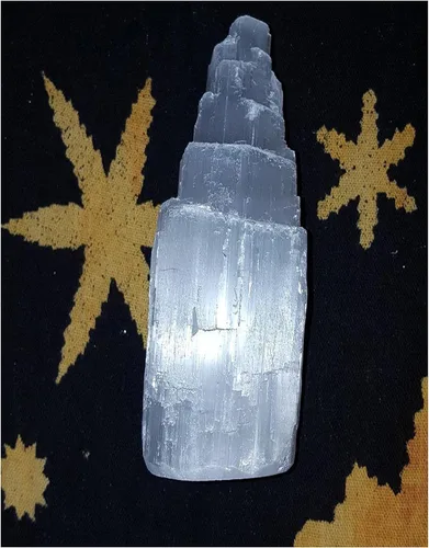 Miniatura 6 de JIC Gem lámparas de selenita eléctrica natural, rascacielos de cristal de 6 u 8 pulgadas, Blanco