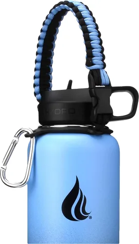 Miniatura 12 de HYDRO CELL - Asa de cuerda de paracaídas para botellas de agua de boca ancha - Correa de transporte con anillo de fijación y accesorio de mosquetón.
