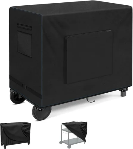 Miniatura 7 de SIRUITON Cubierta para Carrito de Bar Exterior para Mesa Portátil Exterior de 30 Pulgadas, Tela Oxford 600D de Servicio Pesado Impermeable