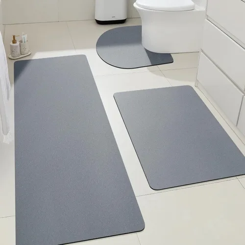 Miniatura 87 de ACCUMTEK Alfombrilla de Baño Ultra Delgada, Alfombrillas de Baño Antideslizantes con Respaldo Mejorado para Colocar Bajo la Puerta, Alfombras