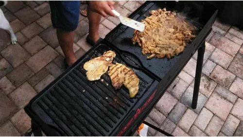 Miniatura 8 de Utheer Parrilla reversible para todas las estufas Camp Chef de 14 y 16 pulgadas, plancha de hierro fundido, para estufa Camp Chef Explorer de 2