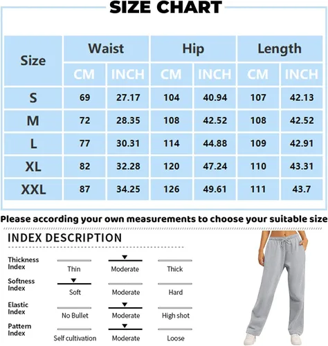 Miniatura 7 de Pantalones deportivos holgados de pierna ancha para mujer, de forro polar, cintura alta, con bolsillos, ligeros, cómodos, con cordón