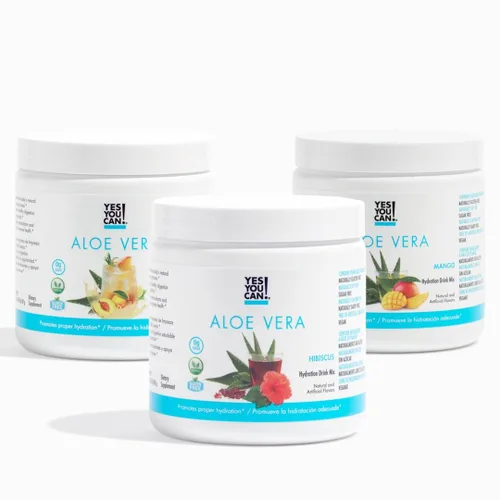 Miniatura 17 de Yes You Can! Mezcla de bebida en polvo de aloe vera, refuerzo de hidratación infundido con extracto de aloe vera orgánico puro, deliciosos sabores