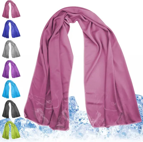 Miniatura 13 de Toallas de enfriamiento de 43.3 x 15.7 pulgadas, toalla de hielo, toalla de sudor, toallas de enfriamiento para cuello y cara, envolturas