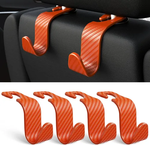 Miniatura 12 de Amooca - Gancho para reposacabezas de asiento de coche, 4 unidades, organizador de almacenamiento universal para bolso de mano, abrigo, ajuste Azul