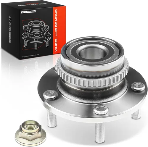 A-Premium Cojinete de rueda trasera y conjunto de cubo con anillo ABS y 5 lengüetas compatible con Kia Sportage 2005-2010 y Hyundai Tucson