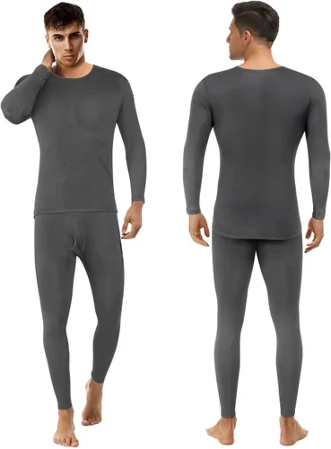 Miniatura 2 de Patelai 3 conjuntos de ropa interior térmica para hombre, capa base larga con forro polar para invierno clima frío