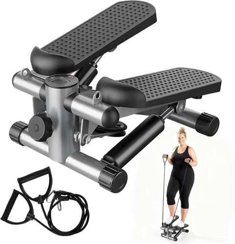 Miniatura 8 de Stair Stepper with Resistance Bands for Home Exercise, Mini Stepper Machine for Indoor Fitness, Portable Home Gym Stepper for Full Body Workout